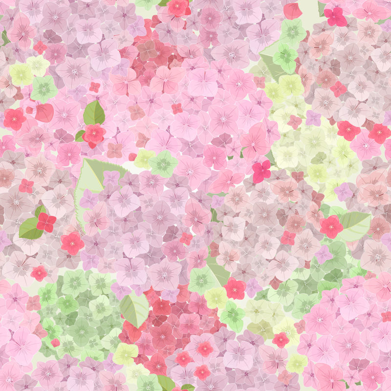 创意矢量古典手绘风格的花卉背景