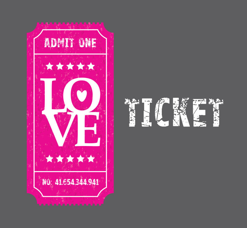 矢量的粉色票券