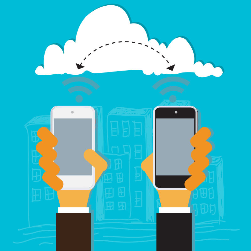 通信概念的矢量插图