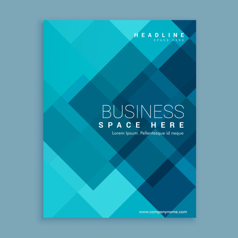 蓝色杂志封面矢量设计