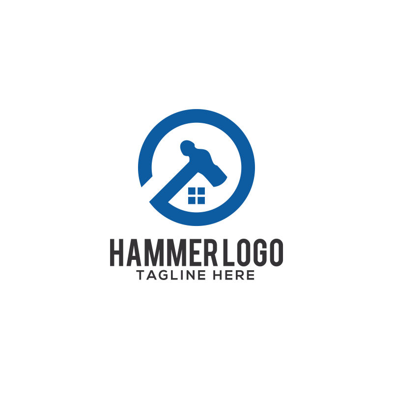 抽象矢量房屋休憩概念的标志设计