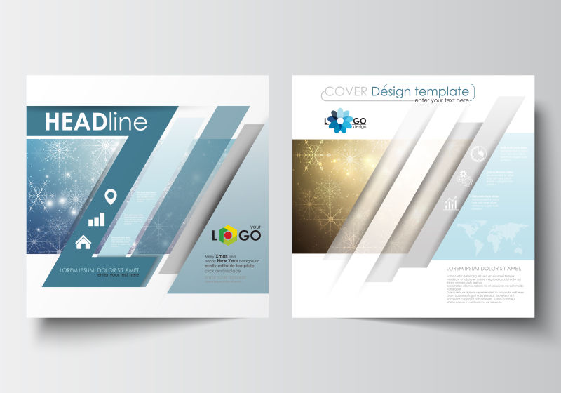 创意的宣传单矢量设计