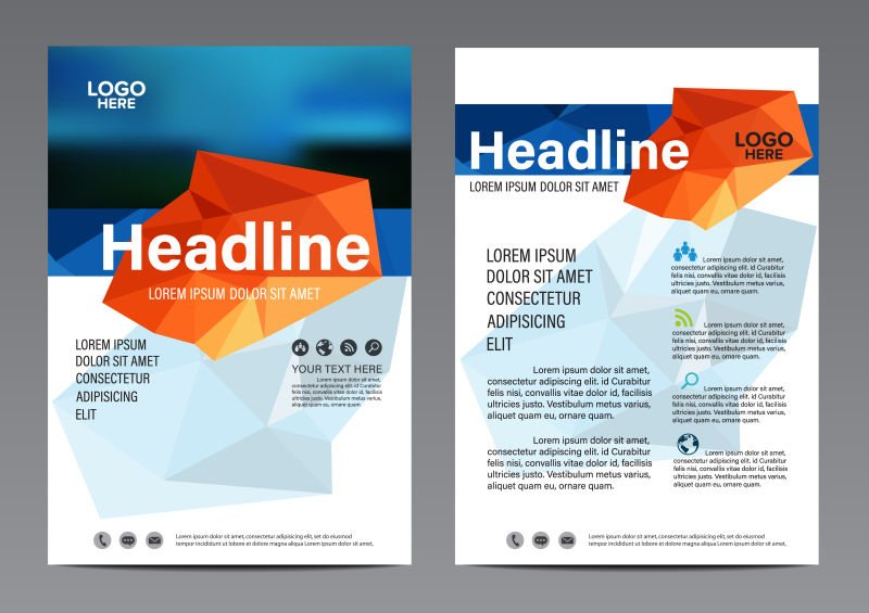 创意矢量几何风格的创意宣传设计