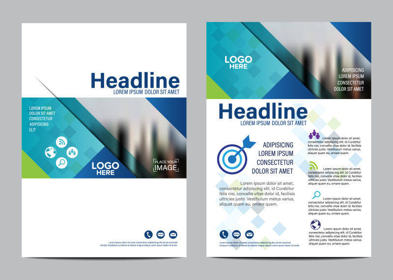 创意矢量几何现代风格的宣传册设计