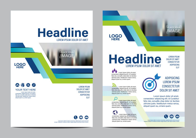 抽象几何风格的宣传册设计矢量图