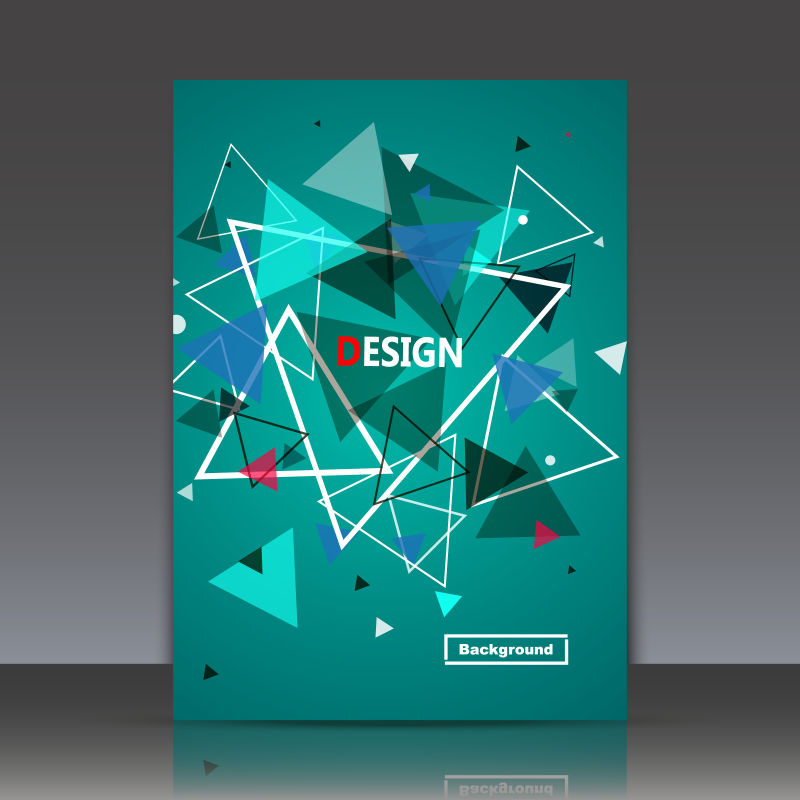 矢量抽象几何三角的封面设计