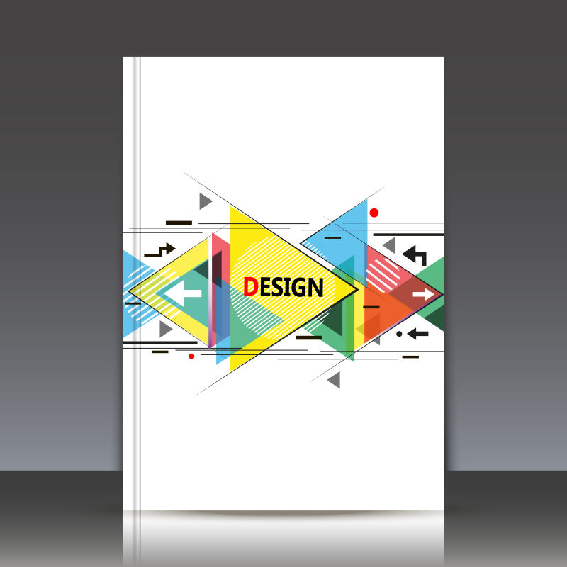 抽象矢量艺术抽象三角的封面设计