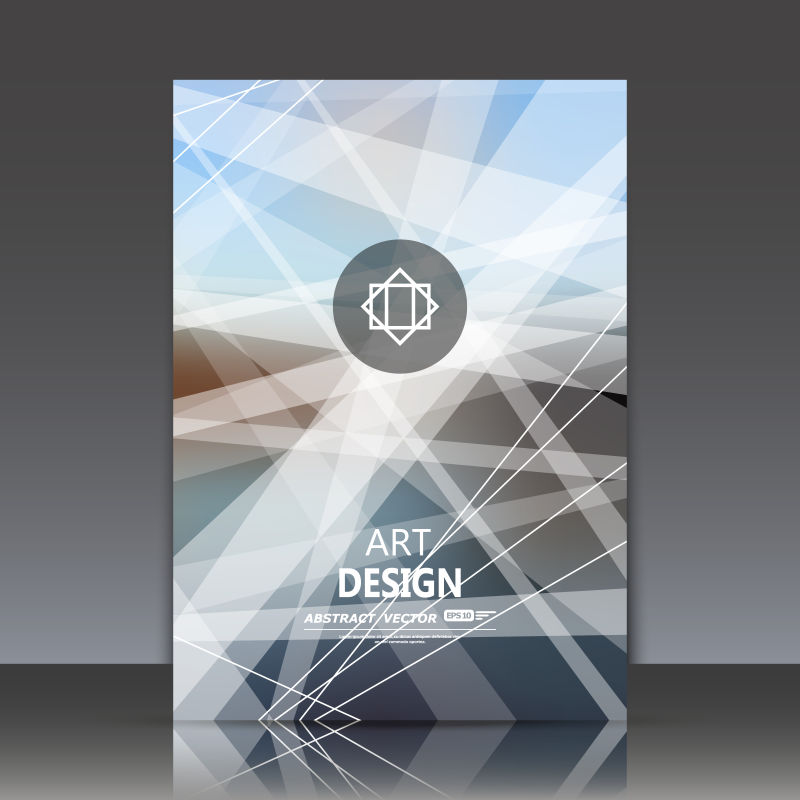 抽象矢量多边形封面设计