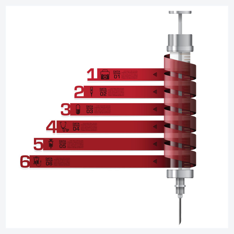 医疗保健主题矢量信息图表设计