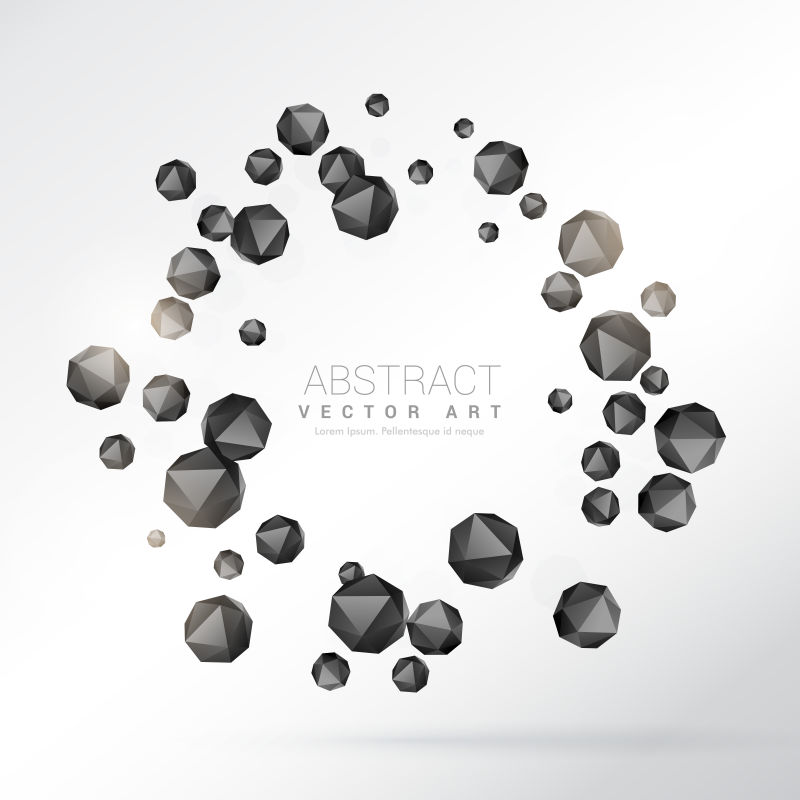 抽象的立体多边形矢量背景