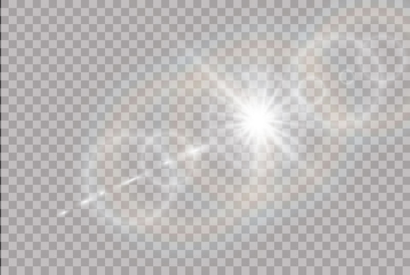 抽象矢量透明特殊阳光效果