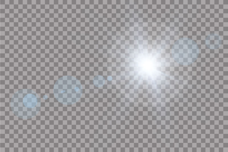 抽象矢量透明阳光光效插图