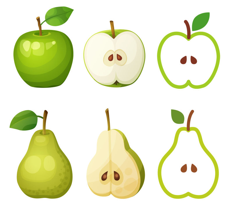 矢量水果创意图标设计