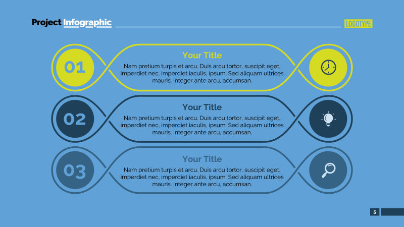 抽象矢量圆形元素的幻灯片设计