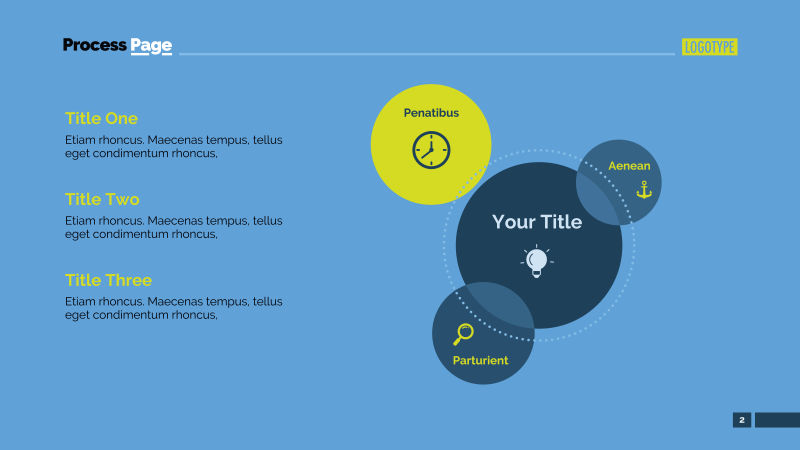 创意矢量彩色圆形幻灯片设计