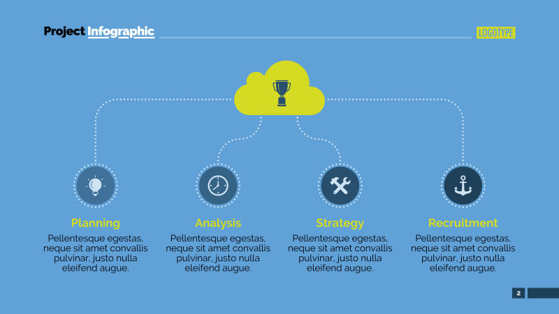 矢量云端分布的幻灯片设计