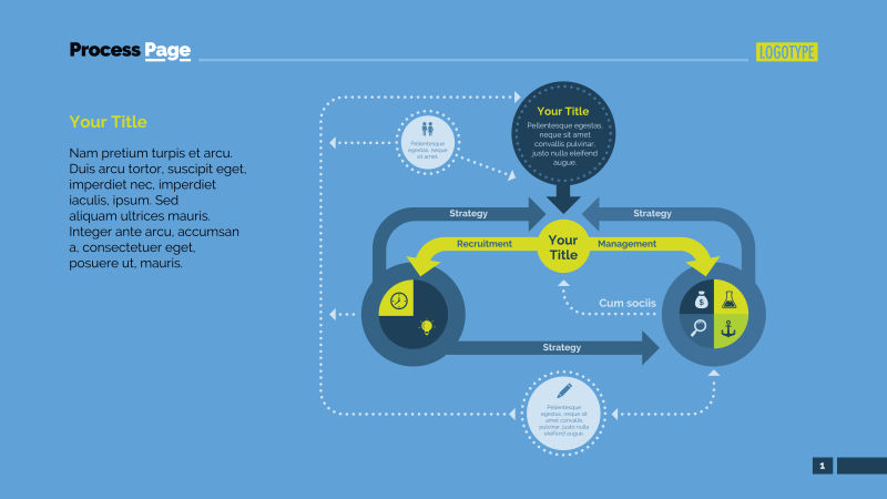 矢量三种流程图幻灯片设计