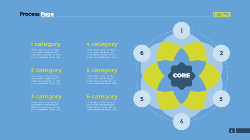 创意矢量抽象圆形叠加幻灯片设计