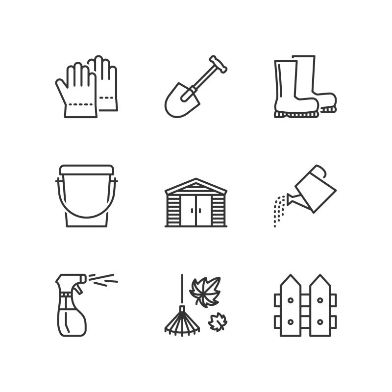 矢量的园林工具插图