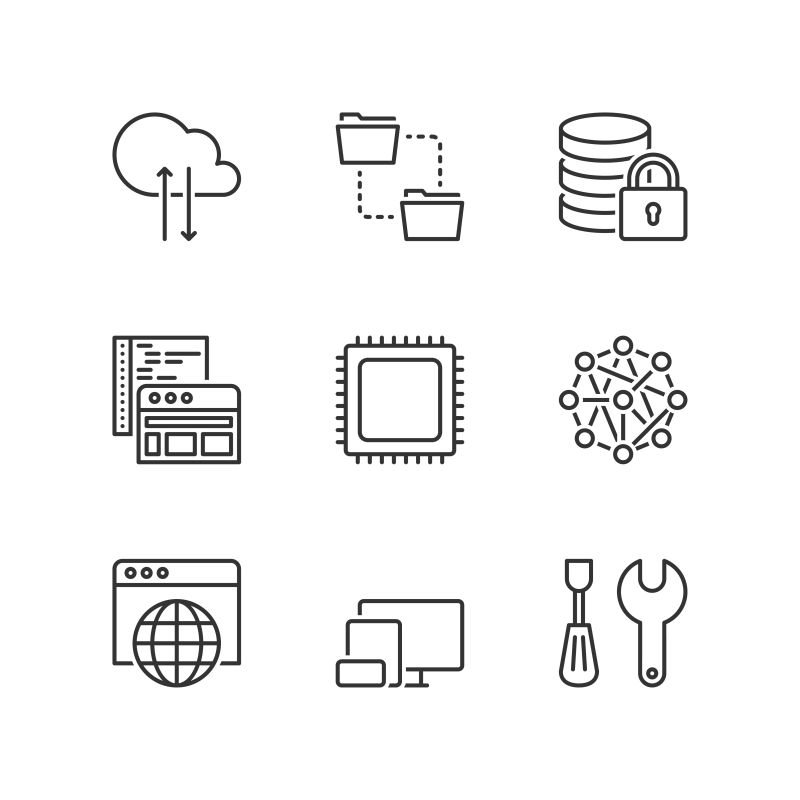 矢量的科技线形图标设计