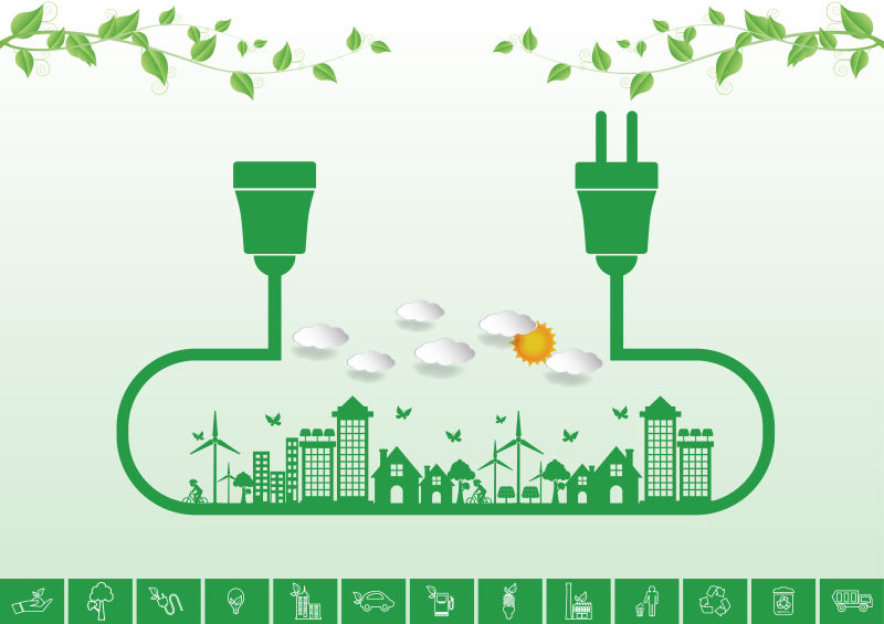 生态概念的矢量创意背景