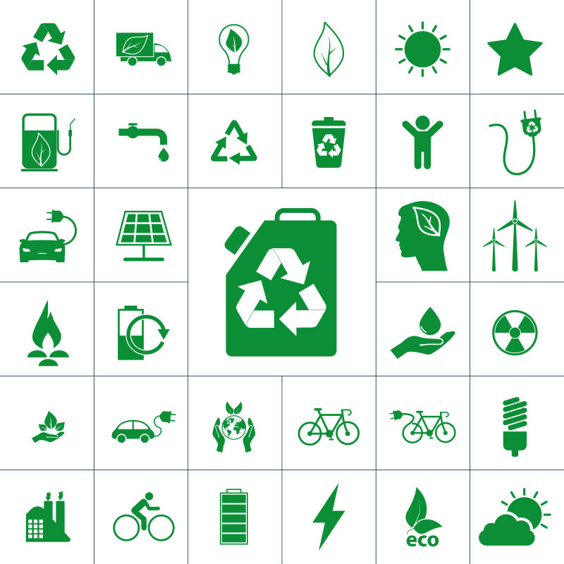 生态创意矢量图标