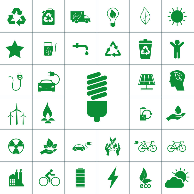 保护生态概念的矢量图标