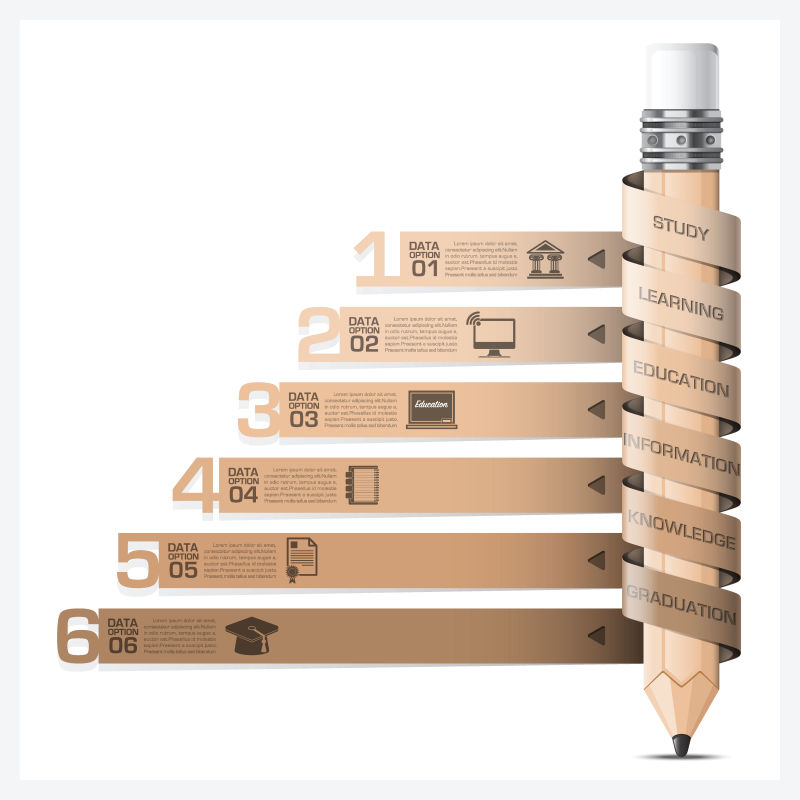 矢量的教育主题图表设计