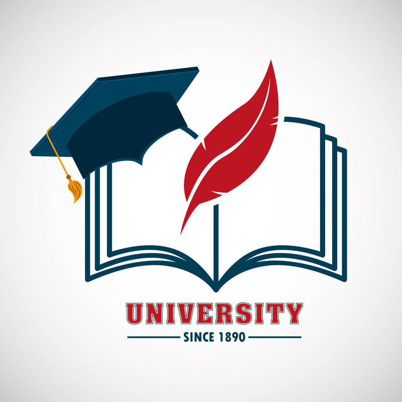 创意的大学标志矢量设计