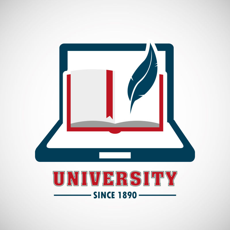 创意的大学徽章矢量设计