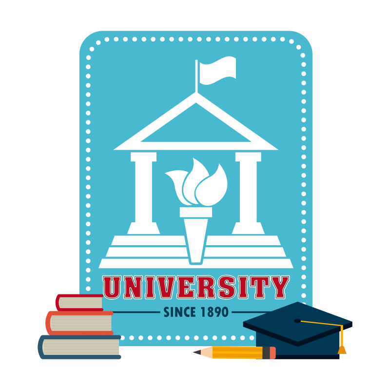 矢量的大学概念插图