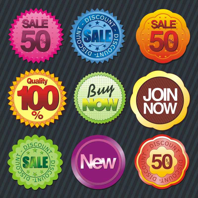 创意特价折扣促销标签设计