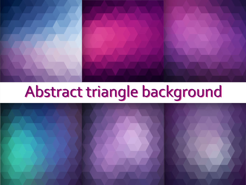 创意矢量抽象三角设计背景