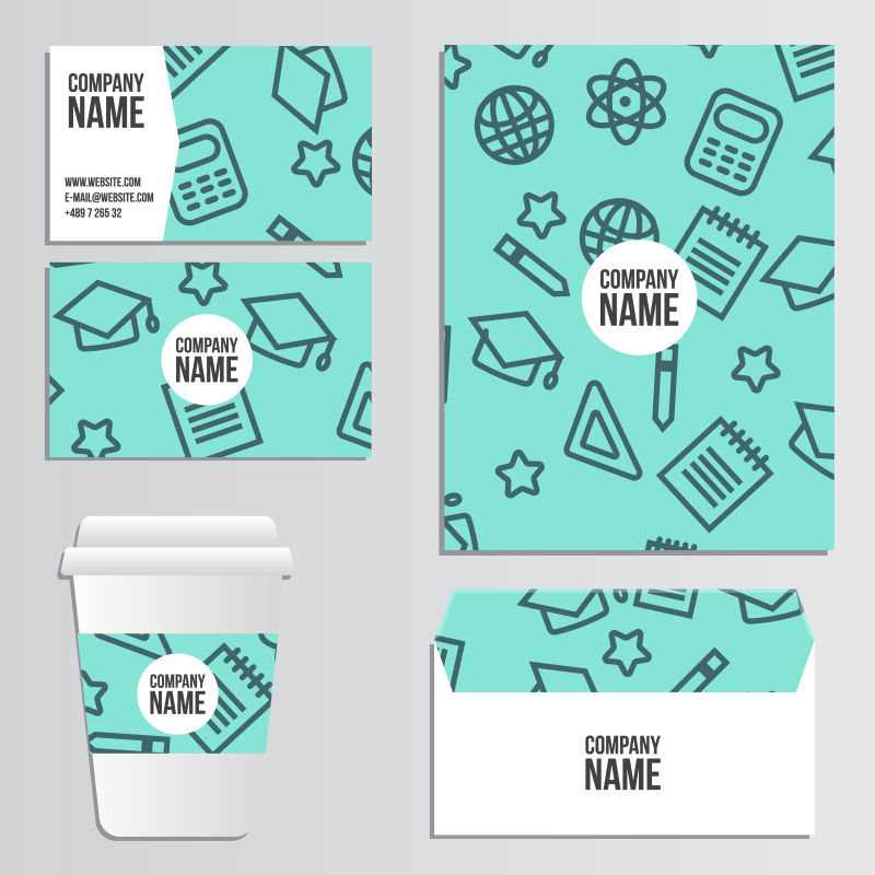 矢量的蓝色主题vi设计