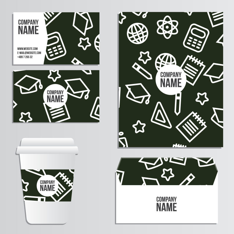 黑色图案的公司vi矢量设计