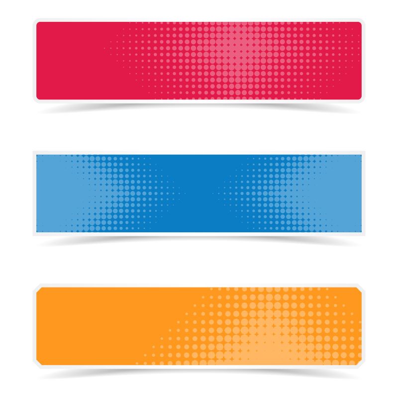 彩色矢量横幅设计
