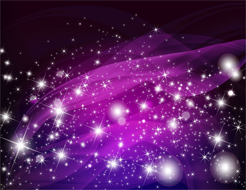 抽象矢量紫色闪光光晕梦幻背景