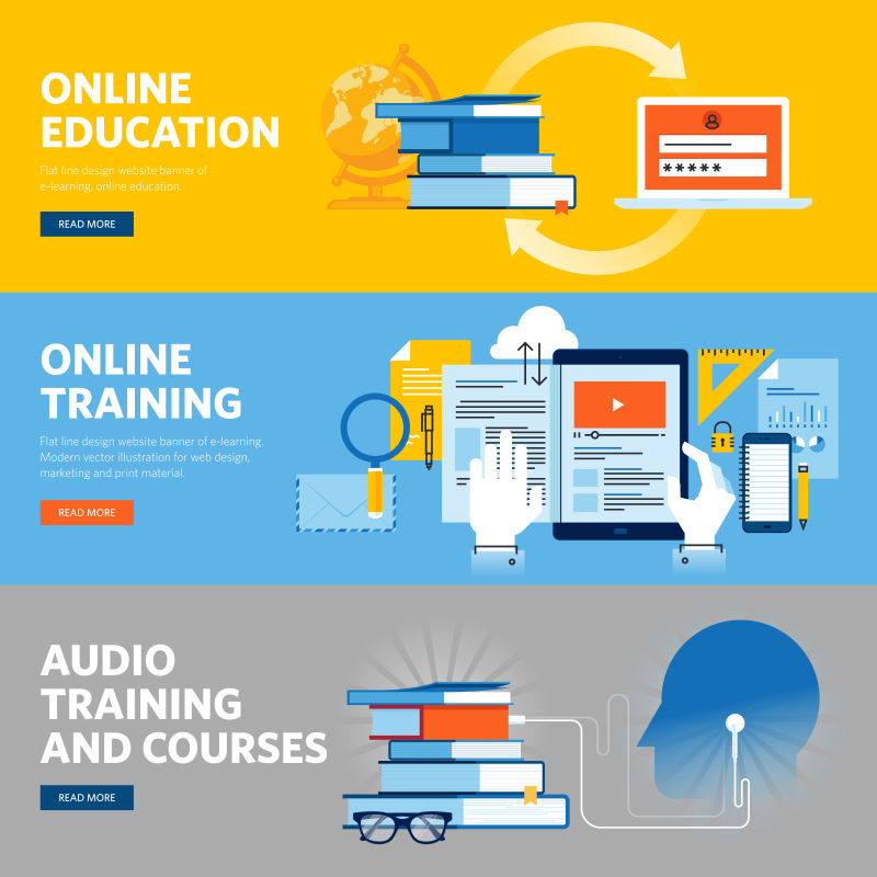 矢量的信息转换概念横幅