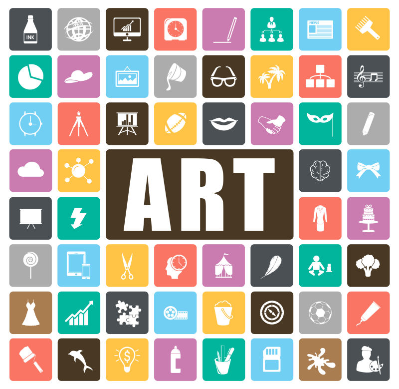矢量艺术相关的图标设计