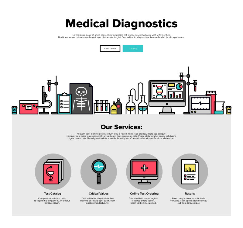矢量的医学实验室概念插图