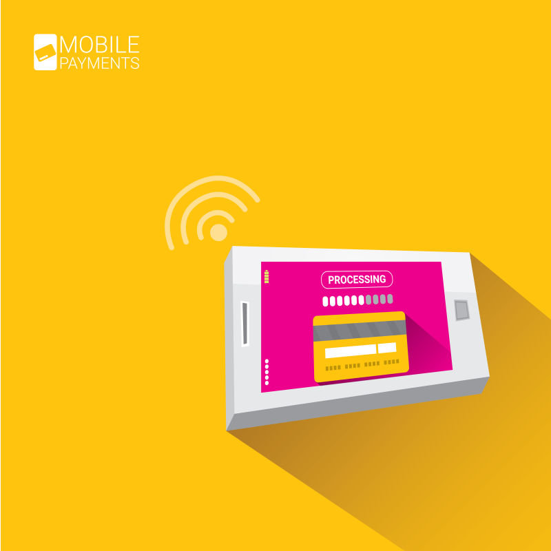 矢量手机移动支付概念的创意背景