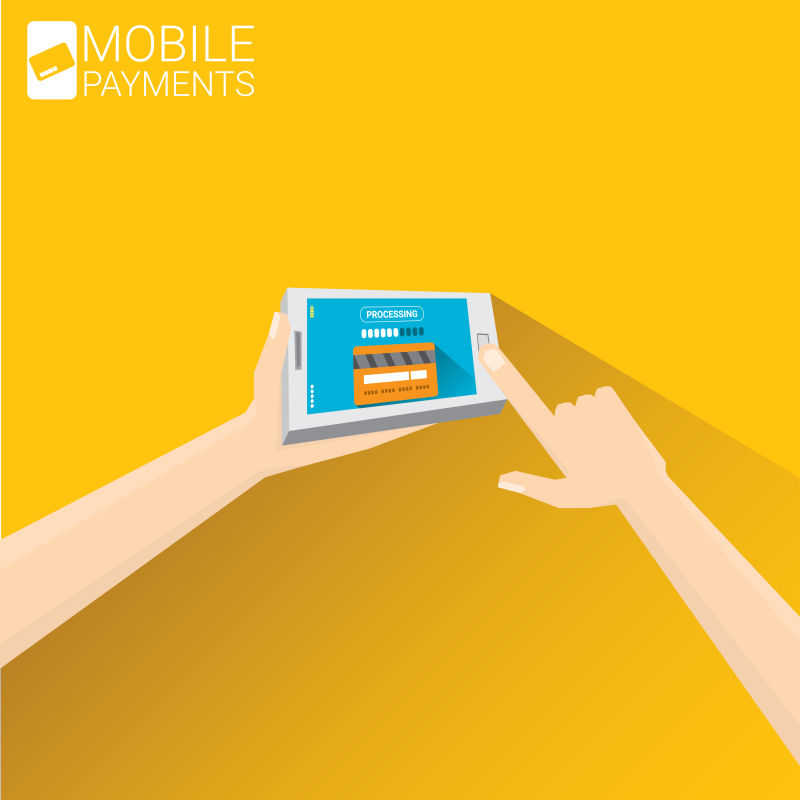 平面风格的矢量移动支付概念插图