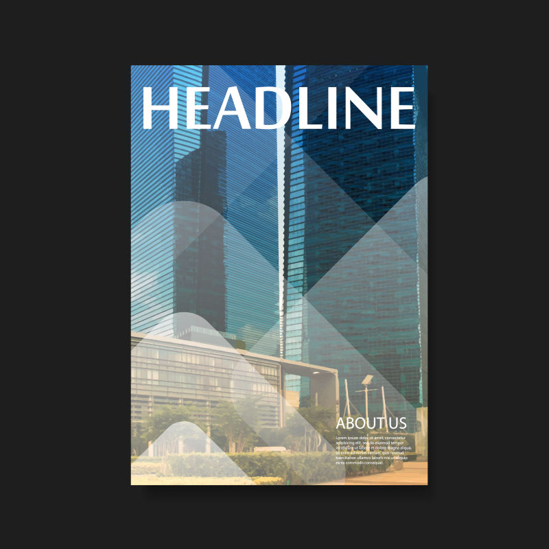 城市大楼背景传单矢量设计