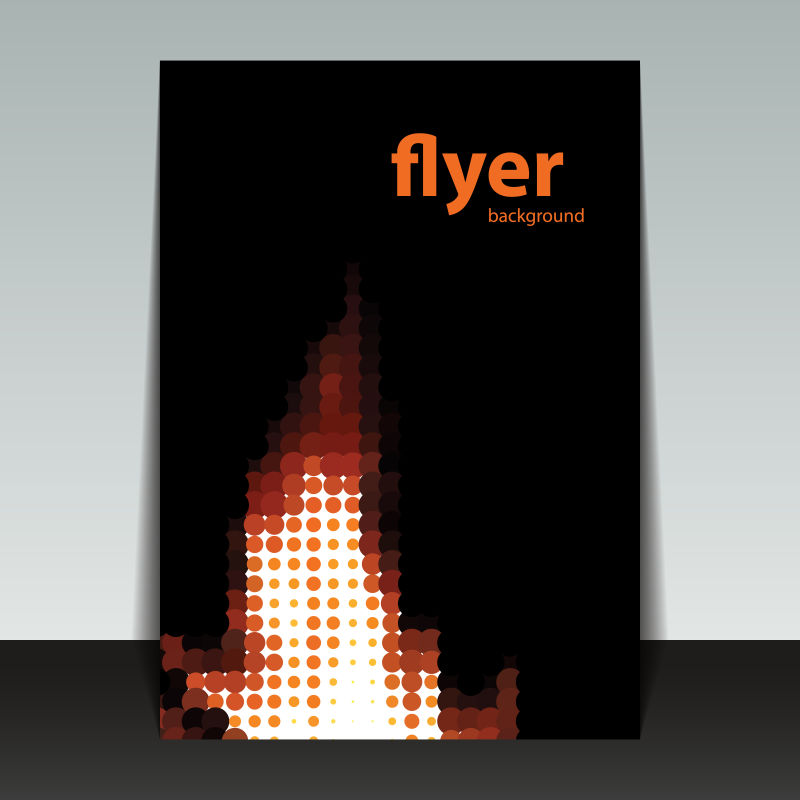 矢量的抽象火焰图案传单