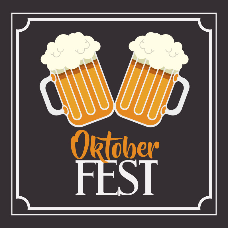 创意矢量啤酒节标志设计