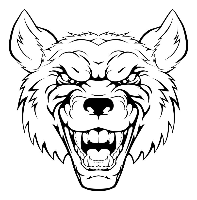 矢量创意狼的插图设计