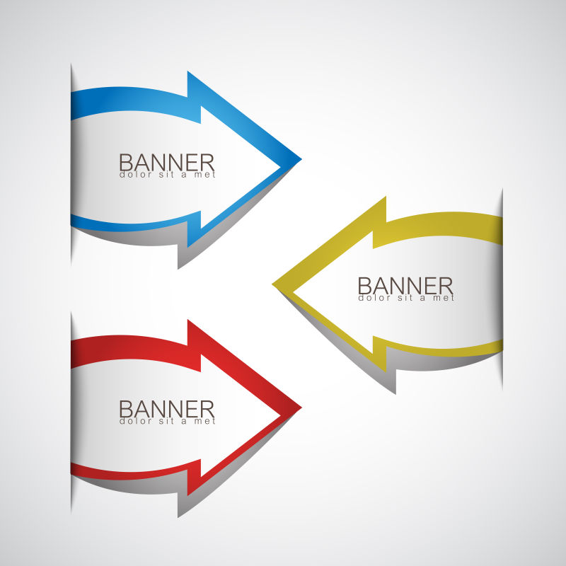 矢量的箭头形状banner