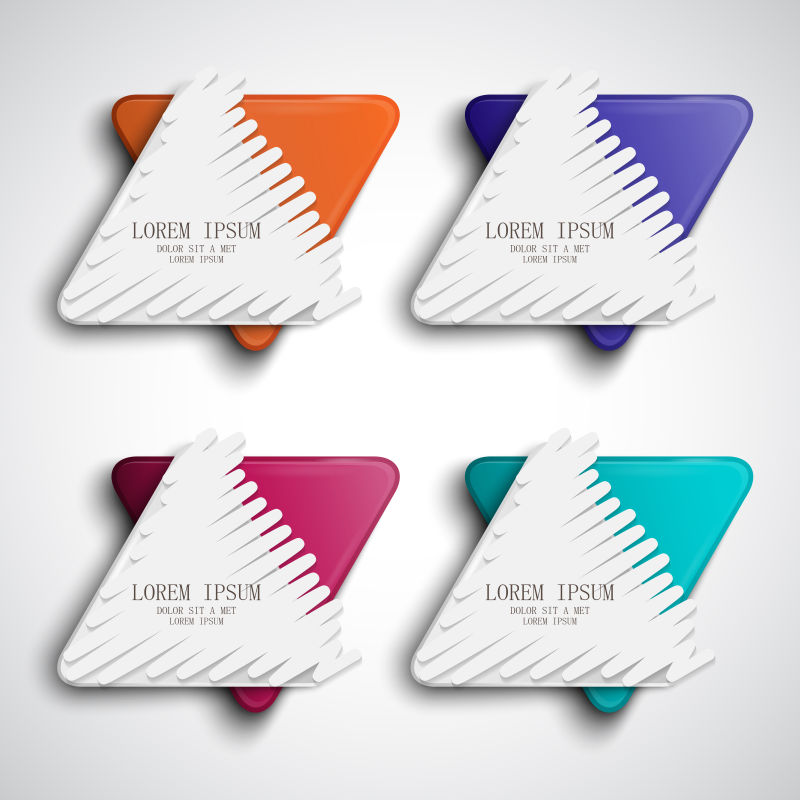 矢量的圆角三角图案