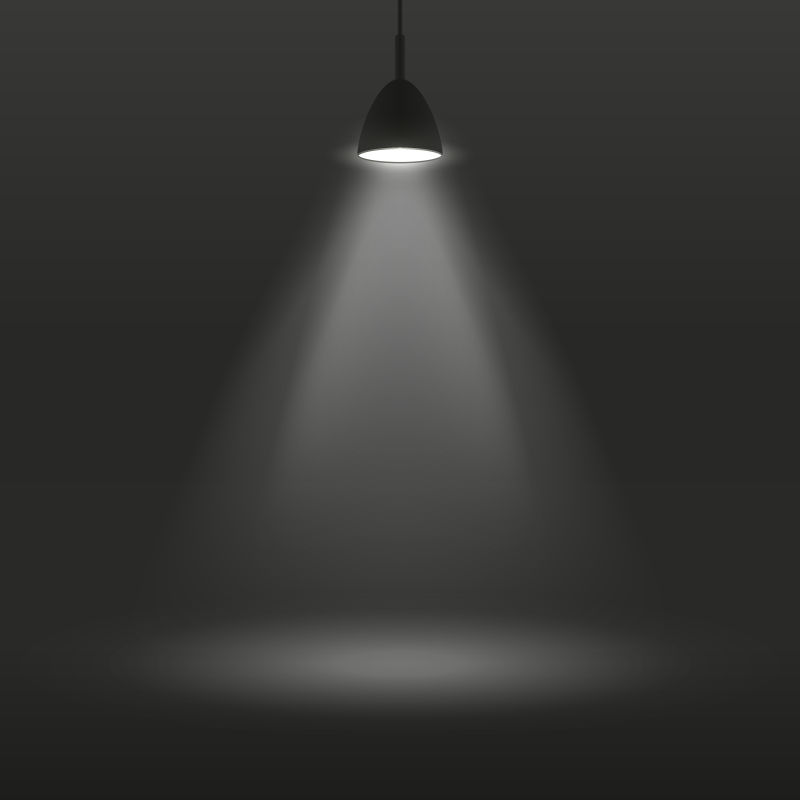 矢量白色聚光灯的灯光背景