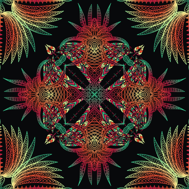 艺术花卉背景矢量设计